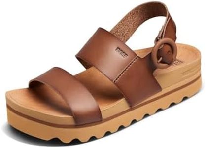 Reef Womens Vista Hi Buckle Sandals, Espresso, 6