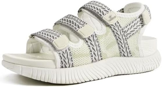 COFACE Womens Walking Sandals with Arch Support 2026 Comfortable Orthopedic Hiking Sport Sandals for Women Size 9 White Orthotic Thick Cushion for Plantar Fasciitis