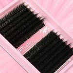 C Curl Lash Clusters Extensions Eye Lashes Clusters 80D 100D Fluffy Lash Cluster Wispy 280 Pcs tatti Lashes Individual Clusters Makeup at Home - DIY Eyelash Clusters Extension Kit (12-20mm) Mix