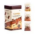 Loyka Almond Brittle Assorted - 17 pcs Reusable Tin Gift Box |Premium Chocolate Gift Hamper | Choco & Nut Dryfruit Delicacy | Roasted California Almonds (40%), Dark Choco & Salted Caramel