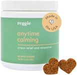 Reggie Anytime Calming Chews for Dogs | Natural Calming Dog Treats to Reduce Hyperactivity, Separation Anxiety, & Stress | Vet-Approved & Ideal for All Ages, Breeds, and Sizes - 60 Soft Chews