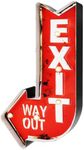 DiiliHiiri Exit 50s Light Sign - Exit Wall Sign in Vintage Style with LED Lights Door Sign for Bar Decoration Retro Light Box | 22 x 41 x 5 cm