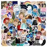 Taylor Singer Stickers 100Pcs, Pop Music Stickers, Vinyl Waterproof Sticker for Laptops, Water Bottle, Computer, Suitcase, Skateboards, Luggage, Helmets, Guitar, Phone, Girls, Teens Adult Decals