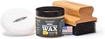 CLARK'S Finishing Kit for Soapstone - Slate and Concrete Countertops Wax- Includes Wax - Large Applicator and Buffing Pad - Carnauba Wax Food Grade (6oz) - Enriched with Natural Lemon & Orange Extract