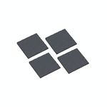 Artesà Set of 4 Slate Coasters, Hand Crafted Natural Stone Drink Coaster Collection, Mini Platters / Table Protecting / Serving Mats in Gift Box, 10 cm - Grey