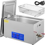 VEVOR Ultrasonic Cleaner 22L, Lab Ultrasonic Cleaner with Heater Timer 500W, Jewelry Cleaner with Digital Timer Large Capacity, Professional Stainless Steel for Cleaning, Silver