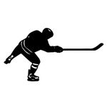 Hockey Player Decal Vinyl Sticker Sports Kids Home Decor