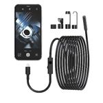 Endoscope Camera, USB Snake Camera Borescope Inspection with 8 LED Lights, 7.9mm IP67 Waterproof Semi-Rigid Cable for iPhone (16.4FT, No WiFi Needed)