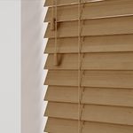 Custom Made To Measure Real Wooden Venetian Blinds with strings (50mm Slats) (Deer, 40cm - 60cm (Width) x Up To 120cm (Drop))