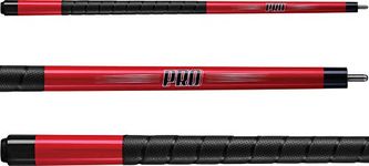 Viper Revolution Sure Grip Pro 58" 2-Piece Billiard/Pool Cue, Metallic Red, 21 Ounce