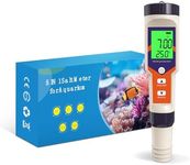 GISNPA 5 in 1 PH/TDS/EC/Salt/Temp Meter, 0.01 High Accuracy PH Meter for Water, Digital Salinity Meter and PH Tester for Drinking Water, Hydroponics, Aquarium and Swimming Pool