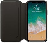 Apple iPhone X Leather Folio - Black