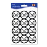 Beistle Lacrosse Stickers, 4-Inch x 6-Inch