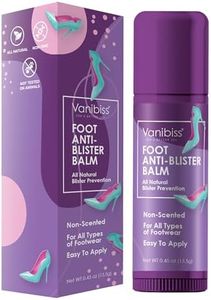 Vanibiss Foot Anti-Blister Balm - Foot Blister Prevention - Anti-Friction Balm Stick & Chafing Relief for Feet - Heel Blister Blocker - Prevent Shoe Strap Friction - Natural Care for Feet (0.45oz)