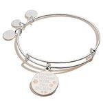 Alex and Ani Expandable Wire Bangle Bracelet for Women, I’m a Dog or Cat Mom Charm, Shiny Finish, 2 to 3.5 in, One size, Non-Precious Metal, no gemstone