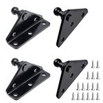 10MM Gas Spring Lift Strut Bracket Ball Stud Black, Mounting Bracket for Lift Support Prop, Pack of 4