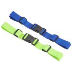 PATIKIL Backpack Chest Strap Set, 2 Pack Polyester Webbing Adjustable Replacement Strap with Quick-Release Buckle for Bag Outdoor, Blue,Fluorescent Green