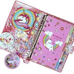 FunBlast 13 In 1 Diy Unicorn Diary For Girls, Unicorn Notebook For Girls With Pen, Unicorn Kit For Girls, Unicorn Return Gifts For Girls, Kids Diary Unicorn - Diy Diary For Kids/Girls, 40 Pages