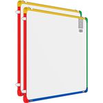 Pragati Systems® Genius Double-sided Writing Board (Whiteboard + Chalkboard) with Colorful Corner & Frame for Kids, Home & Kitchen, 2x3 Feet (Pack of 2)