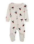 Leveret Kids Pajamas Baby Boys Girls Footed Pajamas Sleeper 100% Cotton (Size 6-12 Months-5 Toddler), Bird, 3-6 Months