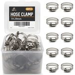 ZIPCCI Hose Clamp 1 Inch, 80 Pack Stainless Steel Hose Clamps Worm Gear Fuel line Pipe Clamps, 19-29mm (1 Inch)