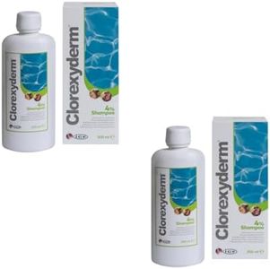ICF iCF Clorexyderm Champú 4% | Paquete doble | 2 x 250 ml | Champú concentrado para perros y gatos | Para limpiar la piel y el pelaje | Para reducir las células muertas