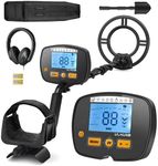 Upgraded Metal Detectors for Adults-ULHUND Professional Higher Accuracy Higher Sensitivity 9 Gold Detector with Bigger LCD Display, Advanced DSP Chip 10" Coil Metal Detector with 12'' Detection Depth