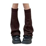 MeiPing Women Girls Crochet Wool Ball Loose Knitted Leg Warmers Knee High Boot Stockings