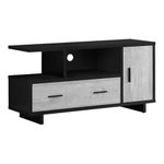 Monarch Specialties I 2804 Tv Stand, 48 Inch, Console, Media Entertainment Center, Storage Cabinet, Drawers, Living Room, Bedroom, Laminate, Black, Grey