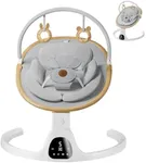 Baby Swings for Infants, Fasonbaby Bluetooth Infant Swing with Music Speaker with 3 Seat Positions, 5 Speeds and Remote Control - Portable Baby Swing for Indoor and Outdoor (White)