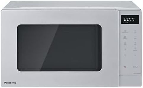 Panasonic NN-ST23QMBPQ 20L Solo Microwave Oven with Glass Tray, 800W, Auto Defrost, 8 Auto Programmes, LED Display, 5 Power Settings, Digital Timer, Silver