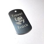 AllCachedUp Trackable Tag for Geocaching - Travel Track Tag - trackable like a Travel Bug (SILVER)