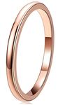 THREE KEYS JEWELRY 1mm 2mm 4mm 6mm 8mm Brushed Tungsten Titanium Wedding Promise Ring for Women Mens Plated Blue/Gold/Rose Gold/Rainbow/Custom Polished Band, 6 UK, Metal, No Gemstone