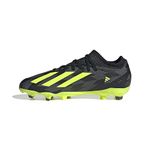 adidas X Crazyfast Injection.3 Youth Firm Ground Soccer Cleats, Unisex Sizing, Cblack/Tesoye/Grefiv, 4 Big Kid