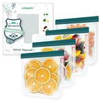 Reusable Gallon Freezer Bags, 4-Pack Reusable Ziplock Bags Silicone, Reusable Food Storage Bags for Travel/Home Kitchen Organization As Meats, Vegetables, Sandwich, Snack, Cereal
