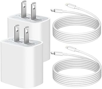 iPhone 12 13 14 Super Fast Charger iPhone Charger USB C 2-Pack 20W Rapid Wall Charger Blcok with 6FT Cable Fast Charging Adapters for iPhone 14/13/12/Pro Max/Pro/11/ iPad