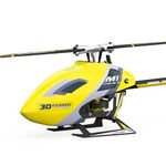 OMPHOBBY M1 EVO RC Helicopter Dual Brushless Motors Direct-Drive Mini RC Helicopters for Adults, 3D Flight RC Airplane 6 Channel Heli BNF Yellow (OMP Protocol-No Controller)