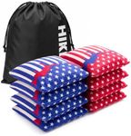 Hikeen Regulation Cornhole Bean Bags Set of 8 – 6"x6" 16 oz Duck Cloth, Double-Stitch, All Weather for Casual Outdoor Cornhole Games