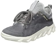 ECCO Men's Mx Low Tie Sneaker, Steel/Concrete Nubuck, 11-11.5