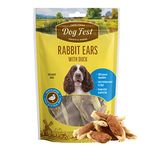 Barkbutler x Dogfest Rabbit Ears & Duck, Dog Treats-90g |100% Natural| 0% Artificial Flavors, Colours or Preservatives|#1 Ingredient is Meat|Human-Grade|for All Adult Breeds