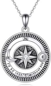 YFN Compass Necklace for Women I'd Be Lost Without You Compass Pendant Jewelry for Friends Her Girlfriend Wife
