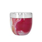 S'well Eats 2-in-1 Food Bowl with Screw-Top Lid, 636ml, Rose Agate, Triple-Insulated and Leak-Proof Food Flask for On-the-Go Eating up to 11h Cold/7h Hot, Red