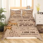 Deer Comforter Cover Set Quotes Couples Wifey And Hubby,Mr And Mrs Duvet Cover King Size Personalized Wife Gift Bedding Set From Husband For Wedding Anniversary,Birthday