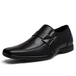 Bruno Marc Men's Dress Shoes Formal Square Toe Slip On Loafers Leather Shoes Giorgio-3 Black Size 12 M US