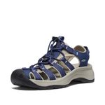 KEEN Women's Astoria West Closed Toe Sandals, Naval Academy/Reef Waters, 6