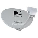 Ready to Install Package : Directv HD Satellite Dish w/ SWM3 LNB + RG6 COAXIAL Cables Included Ka/ku Slim Line Dish Antenna SL3 Single Output W/ 4 Port Splitter