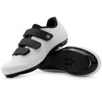 Tommaso Pista Stylish Women's Cycling Shoes, Road Bike, Indoor Cycling, Compatible with All Cleats, White/Black, 7.5