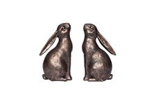 First of a Kind S/2 7-1/2 Lx3-1/4 Wx6-1/2 H Resin Bunny Bookends, Holds a Long Row of Books