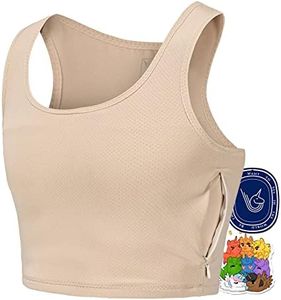 Chest Binder, LGBTUNICORNS Chest Binder for Large Breasts , Nude, Nude, Medium