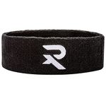 Raquex Cotton Headband - Soft & Absorbent Sweat Headband for Sports, Tennis, Cycling, Running, Fitness and Gym - Cotton Stretchy Material (Black)